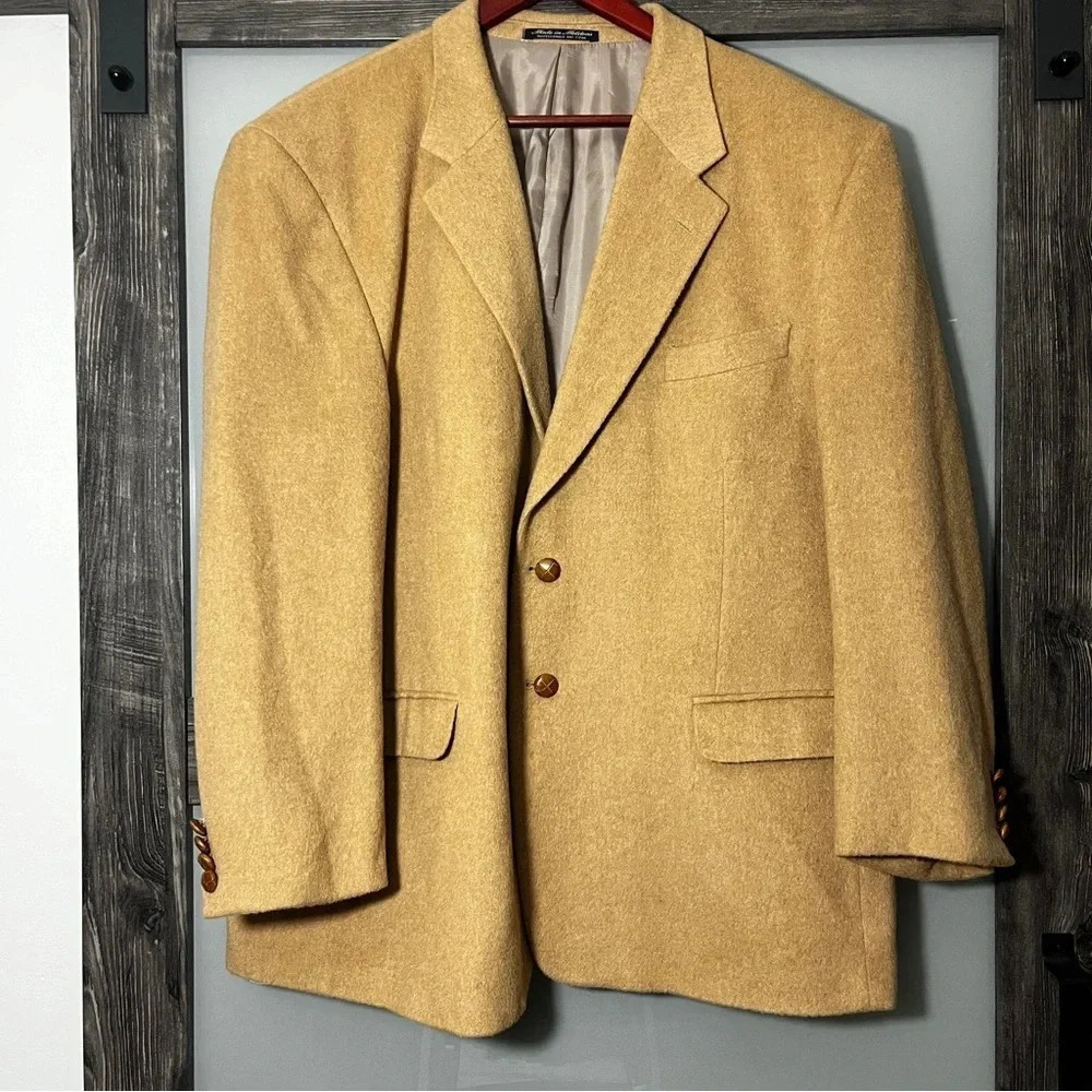 Vintage Tailors Row by Deansgate S&K Blazer Sport Coat Leather Buttons